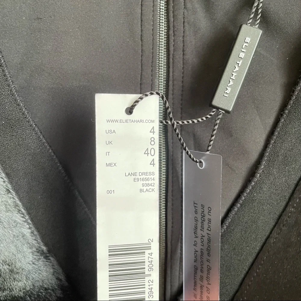 NEW Elie Tahari Lane Combo Calf Hair & Leather Sheath Dress - Picture 7 of 7